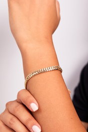 Heliophilia Silver Pulsera de Metal CBL9935 Dorada